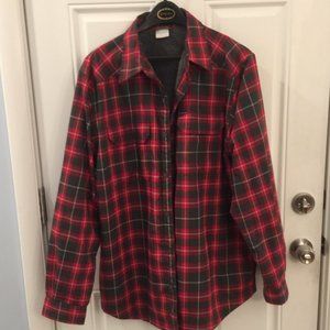 Men's Columbia OMNI-WICK fleece lined flannel shirt / jacket size L